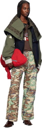 Martine Rose Khaki & Navy Reverse Sports Jacket