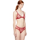 Fleur du Mal Red Rose Lace Triangle Bra