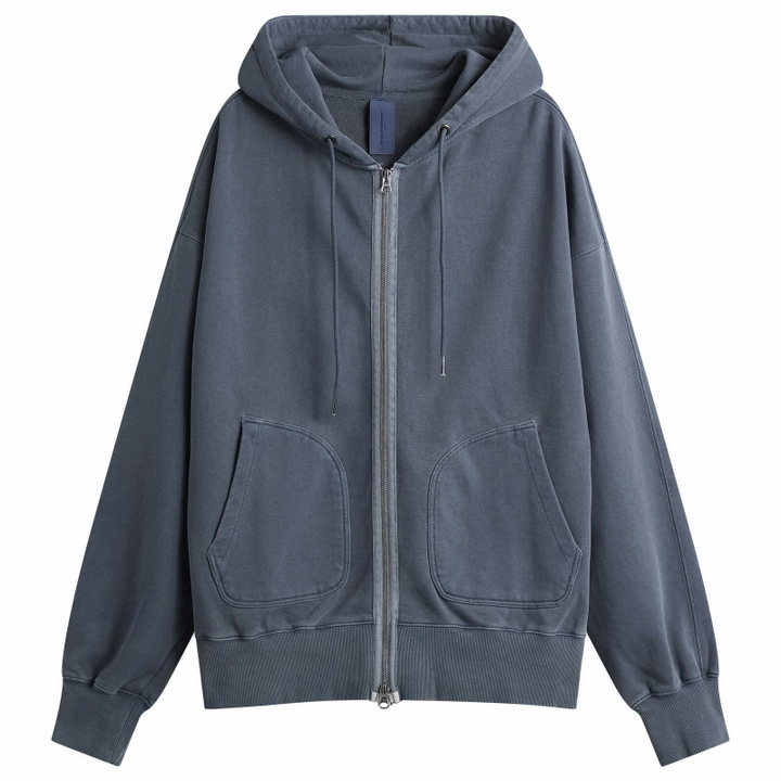 Photo: FrizmWORKS Men's OG Pigment Dyed Zip Hoodie in Blue