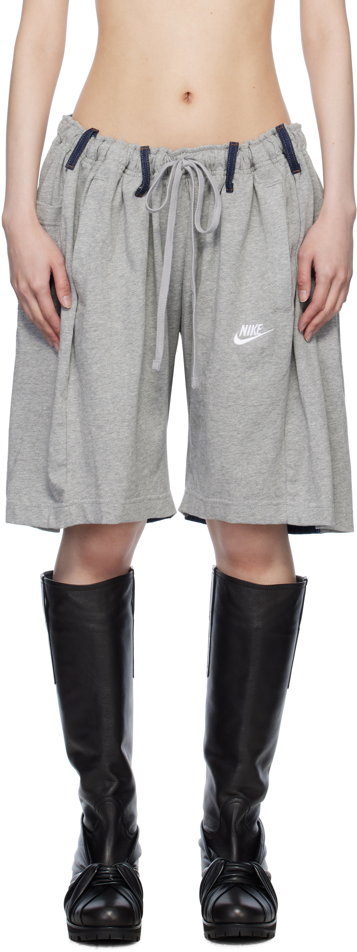 Bless Gray & Blue Nº69 Overjogging Denim Shorts