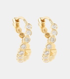 Sophie Bille Brahe Petite Courant 18kt gold drop earrings with diamonds