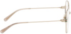 Gucci Gold Oversized Geometric Glasses