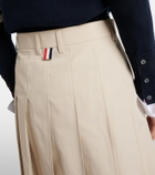 Thom Browne Pleated cotton twill miniskirt