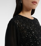 Velvet Marlowe sequinned sheer top