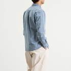 Dubbleware Men's Vintage B.D. Shirt in Denim Stripe Indigo Washed