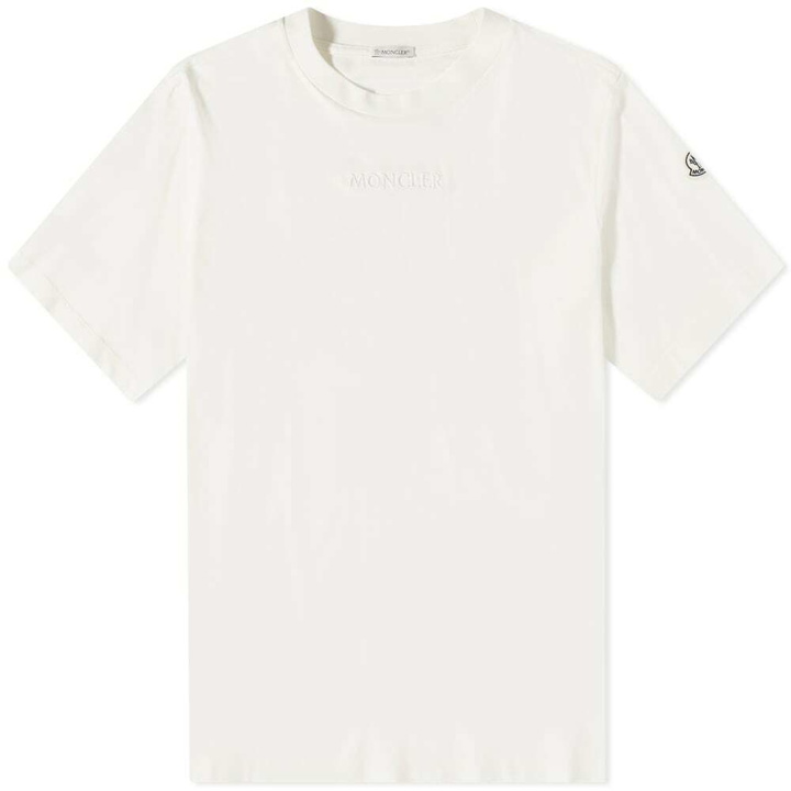 Photo: Moncler Men's Wavy Back Logo T-Shirt in White