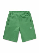 adidas Originals - Essentials Straight-Leg Logo-Embroidered Cotton-Blend Jersey Shorts - Green