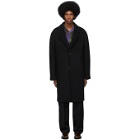 Lemaire Black Felted Wool Chesterfield Coat
