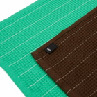 HAY Canteen Dish Cloth - Set of 2 in Emerald/Chocolate Pinstripe 
