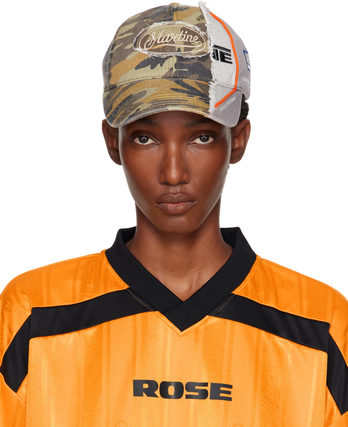 Martine Rose Green & Gray Collage 'Expect Perfection' Cap