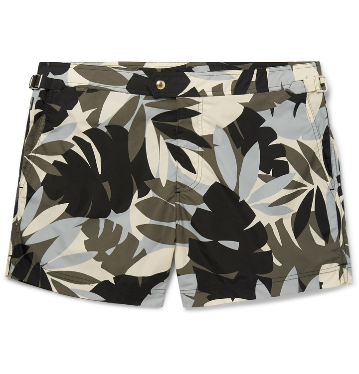 Photo: TOM FORD - Slim-Fit Mid-Length Printed Swim Shorts - Multi