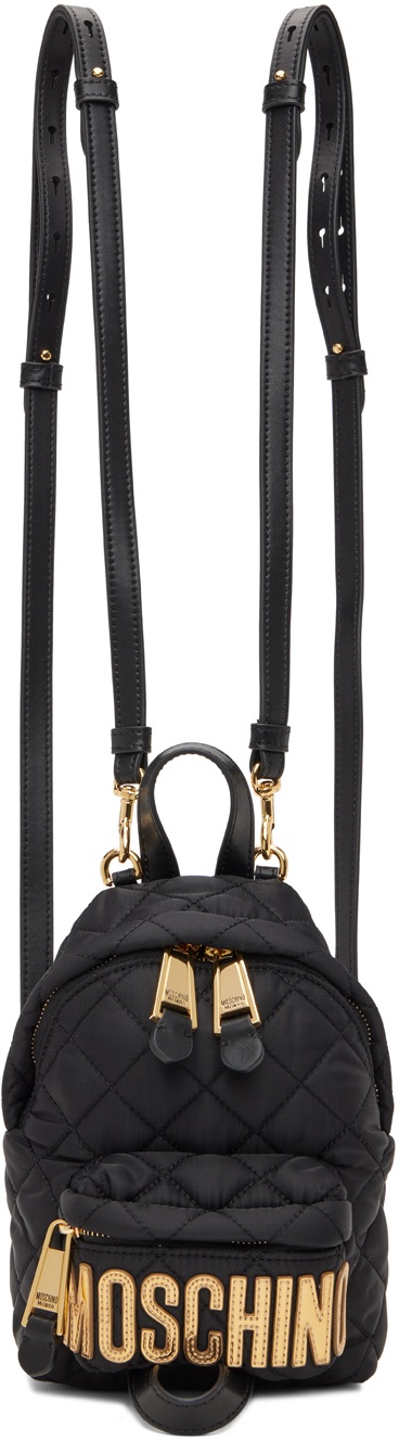 Photo: Moschino Black Mini Quilted Backpack