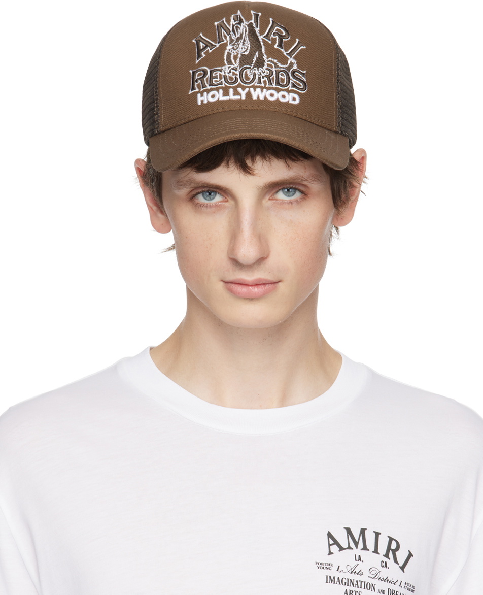 AMIRI Brown Wolf Trucker Cap Amiri