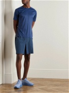 ON - Straight-Leg Logo-Print Stretch Recycled-Shell and Mesh Shorts - Blue