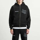ANNIE HOOD Men's College Zip Hoodie in Black/Black