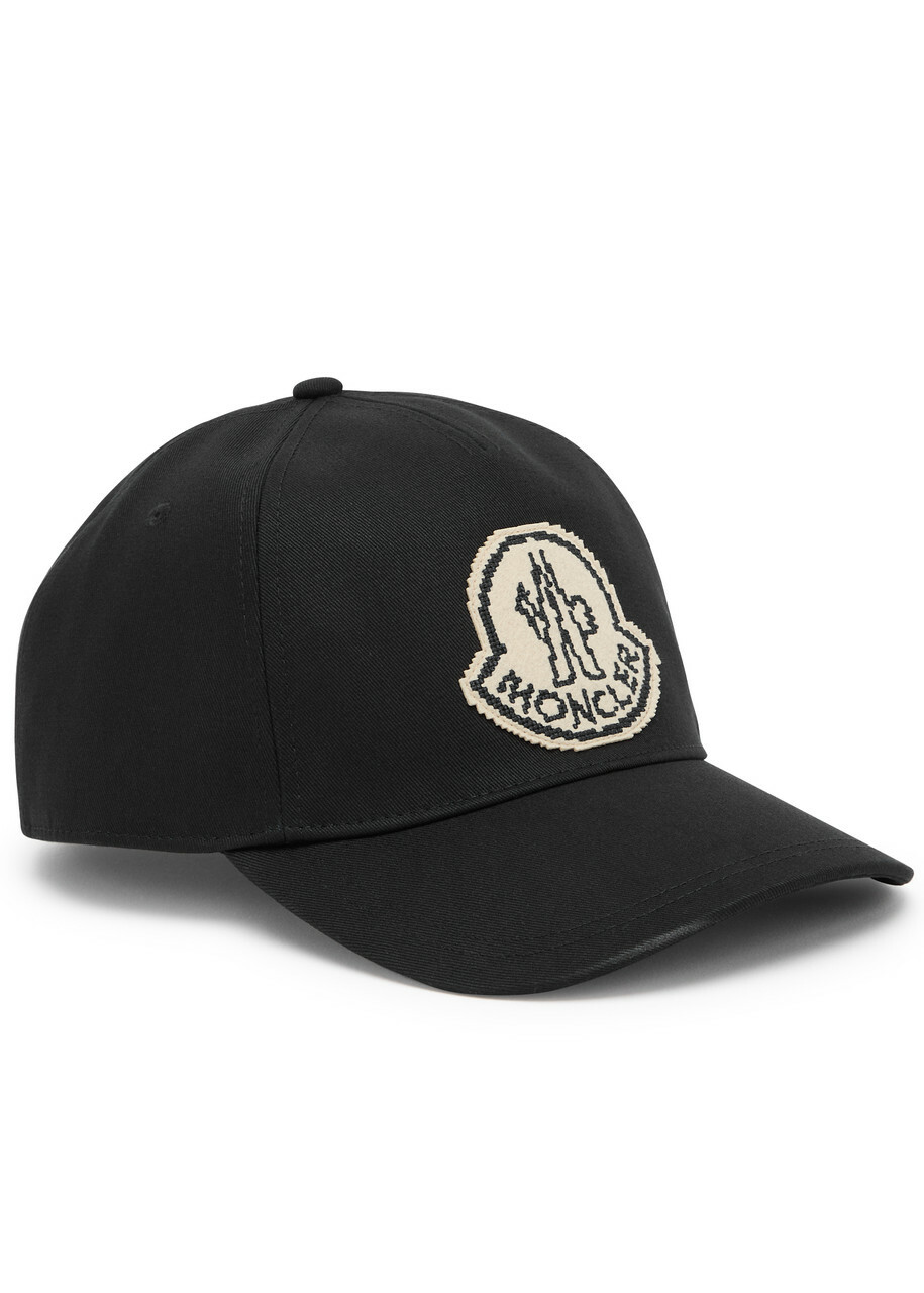 Moncler Logo Cotton cap - Black - One Size Moncler