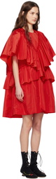 Simone Rocha Red Short Ruffle Minidress