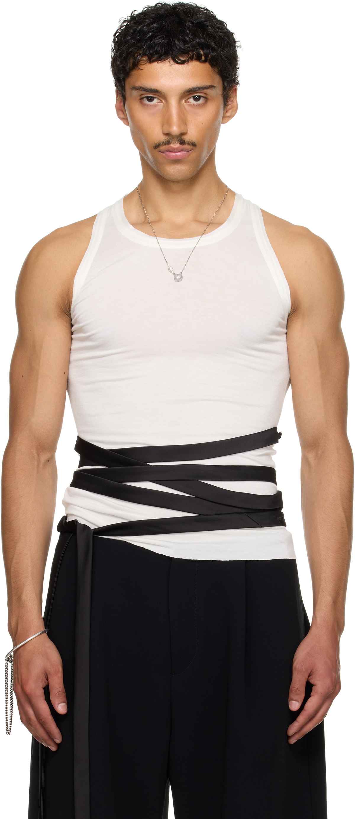 Peter Do Black Creased Muscle Tank Top Peter Do