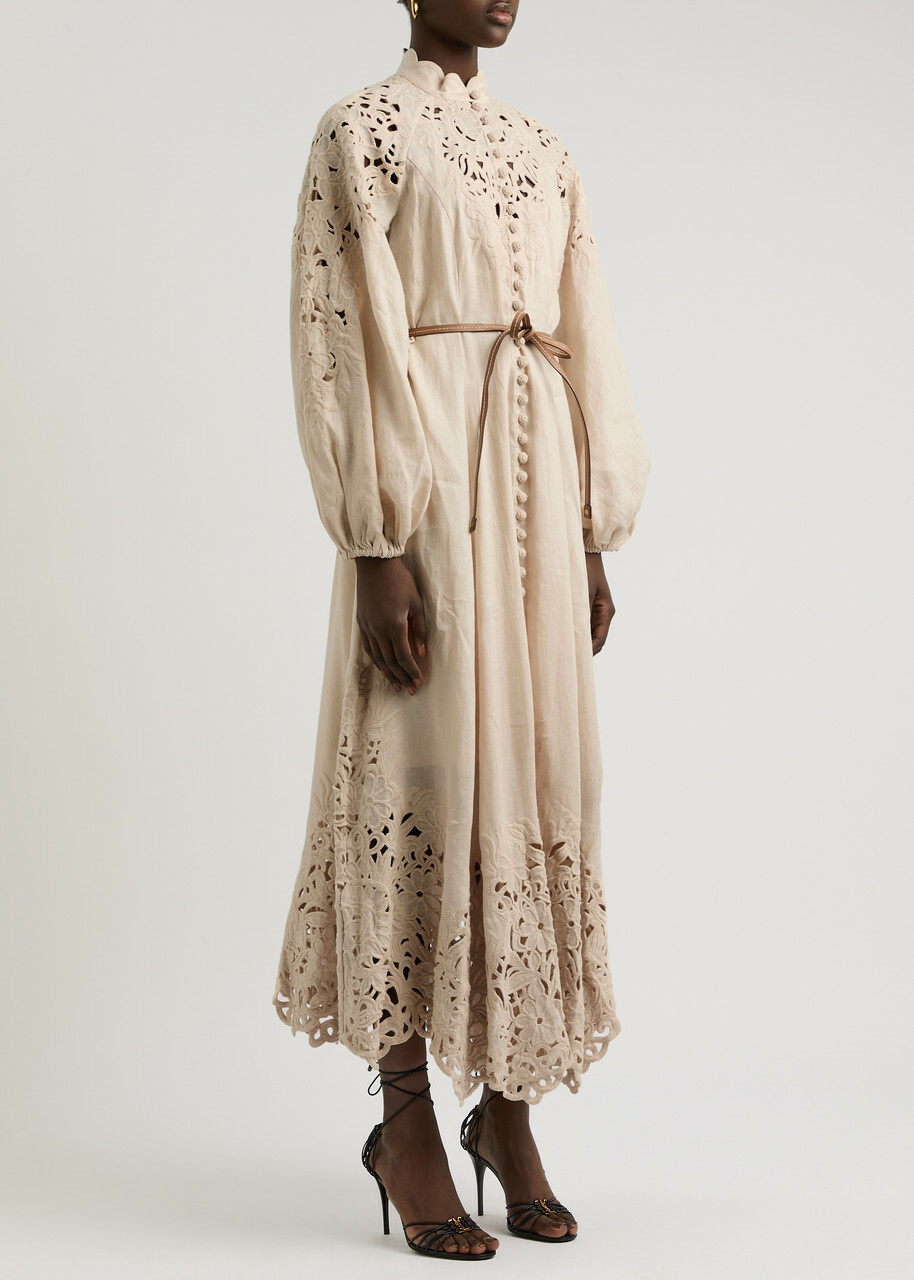 【送料&関税込】Zimmermann Embroidered wylie Dress ZIMMERMANN Wylie belted embroidered cotton mini dress | NET
