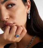 Suzanne Kalan 18kt white gold ring with sapphires and diamonds