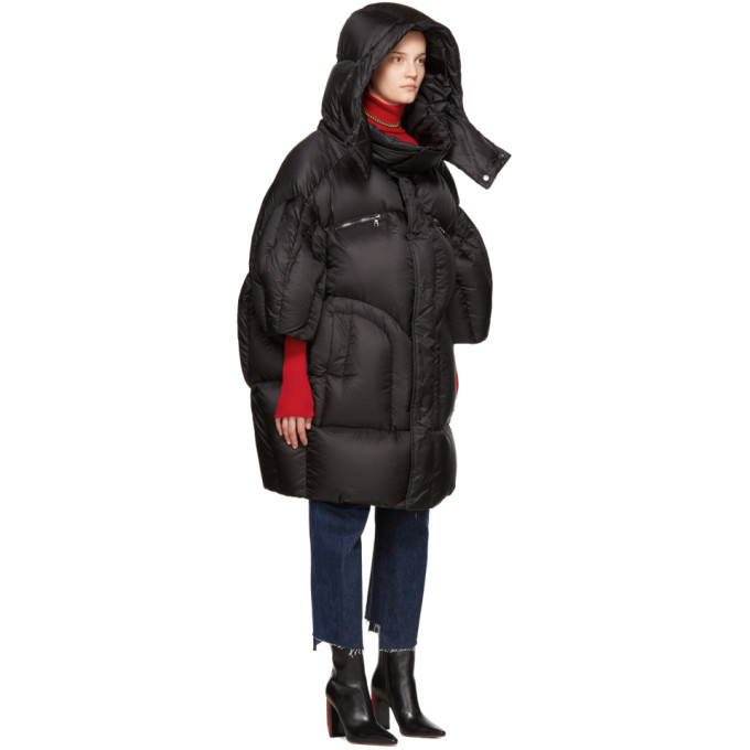 Chen Peng Black Long Quilted Puffer Jacket