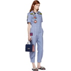 Miu Miu Blue Denim Mechanic Jumpsuit