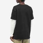 Members of the Rage Men's Long Sleeve Waffle Double T-Shirt in Black/White