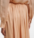 Ulla Johnson Zena ruffled silk chiffon midi skirt