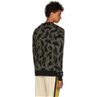 Givenchy Khaki and Black Jacquard Big 4G Sweater