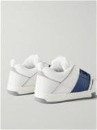 Valentino - Valentino Garavani Logo-Detailed Clour-Block Leather and Mesh Sneakers - White