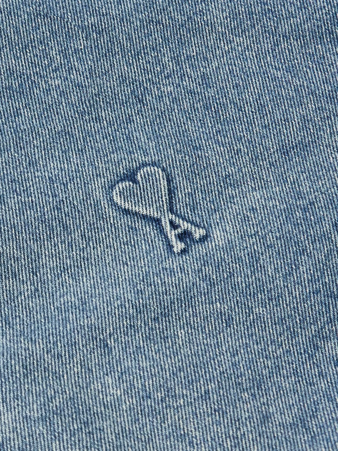 AMI PARIS - ADC Padded Logo-Embossed Denim Bomber Jacket - Blue