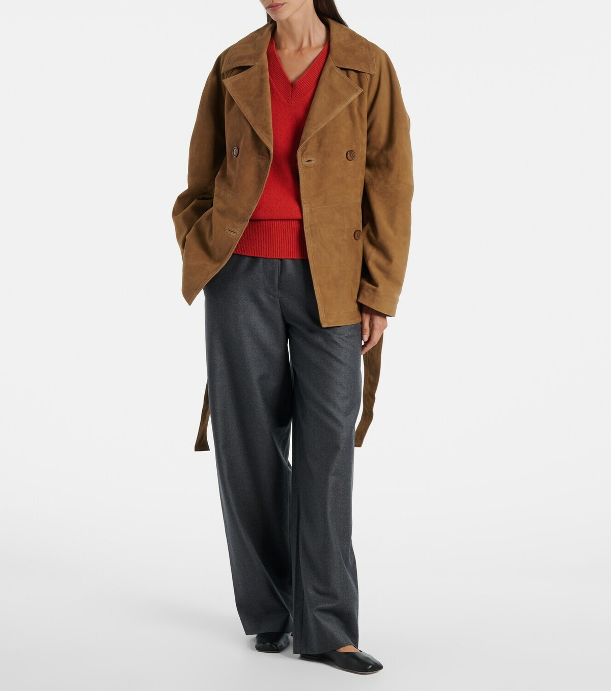 Róhe Belted suede jacket