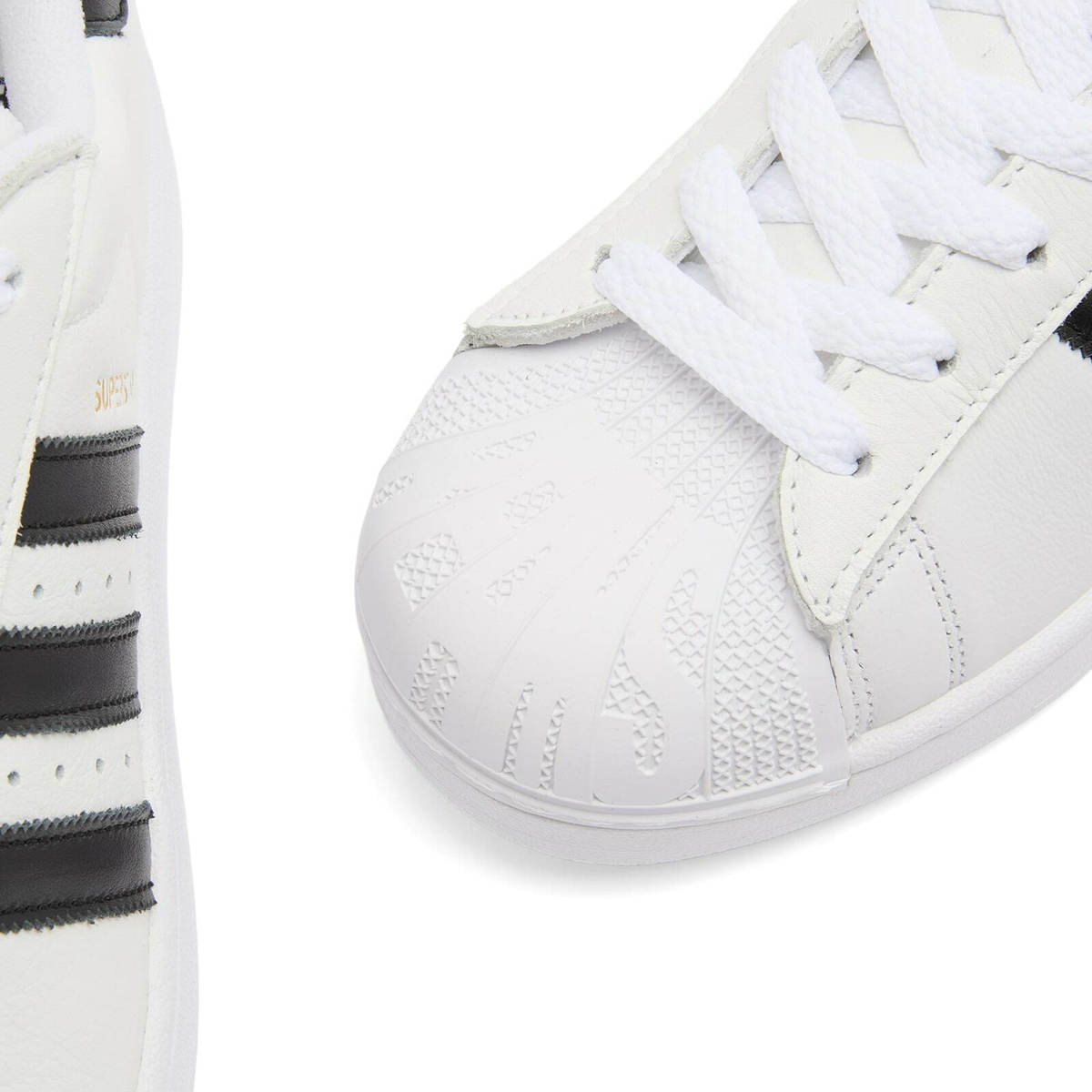 Adidas x Beams Superstar Sneaker in White/Core Black/Gold