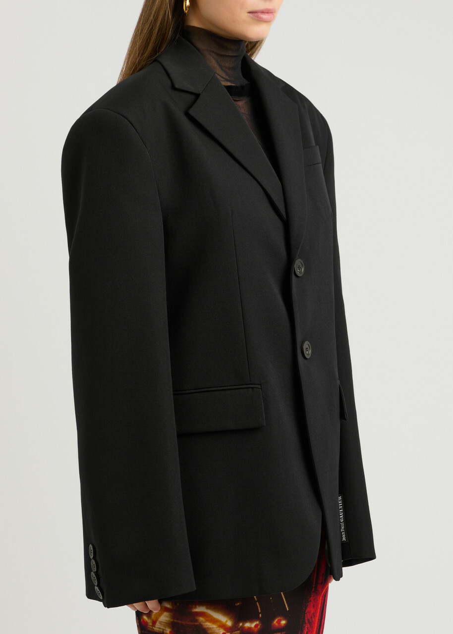 Jean Paul Gaultier Oversized Wool Blazer Black Jean Paul Gaultier