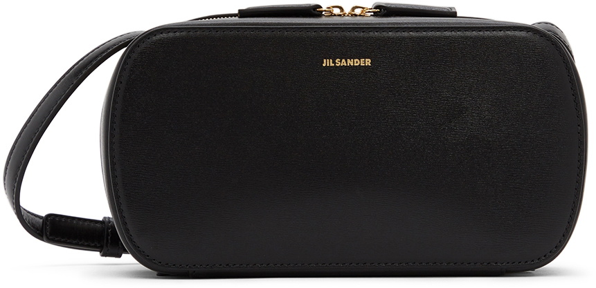 Jil Sander Nappa Leather Dumpling Shoulder Bag in Black