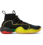 adidas Consortium - Pharrell Williams Crazy BYW LVL X Mesh and Suede Sneakers - Men - Black