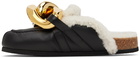 JW Anderson Black Sherpa Chain Mules