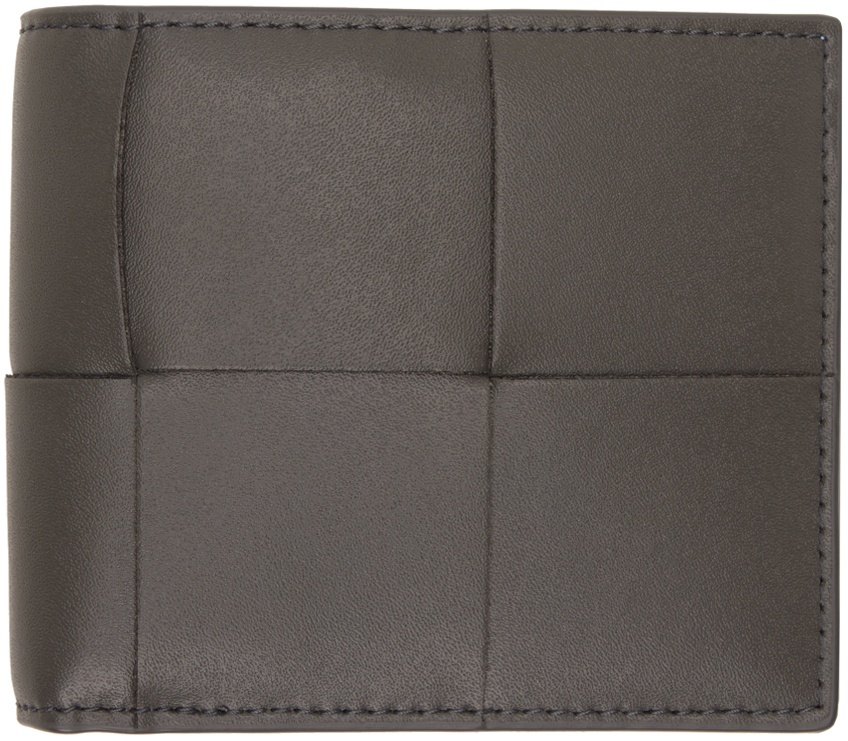 Photo: Bottega Veneta Gray Cassette Bi-Fold Wallet