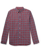 BEAMS PLUS - Button-Down Collar Checked Cotton Shirt - Red - S