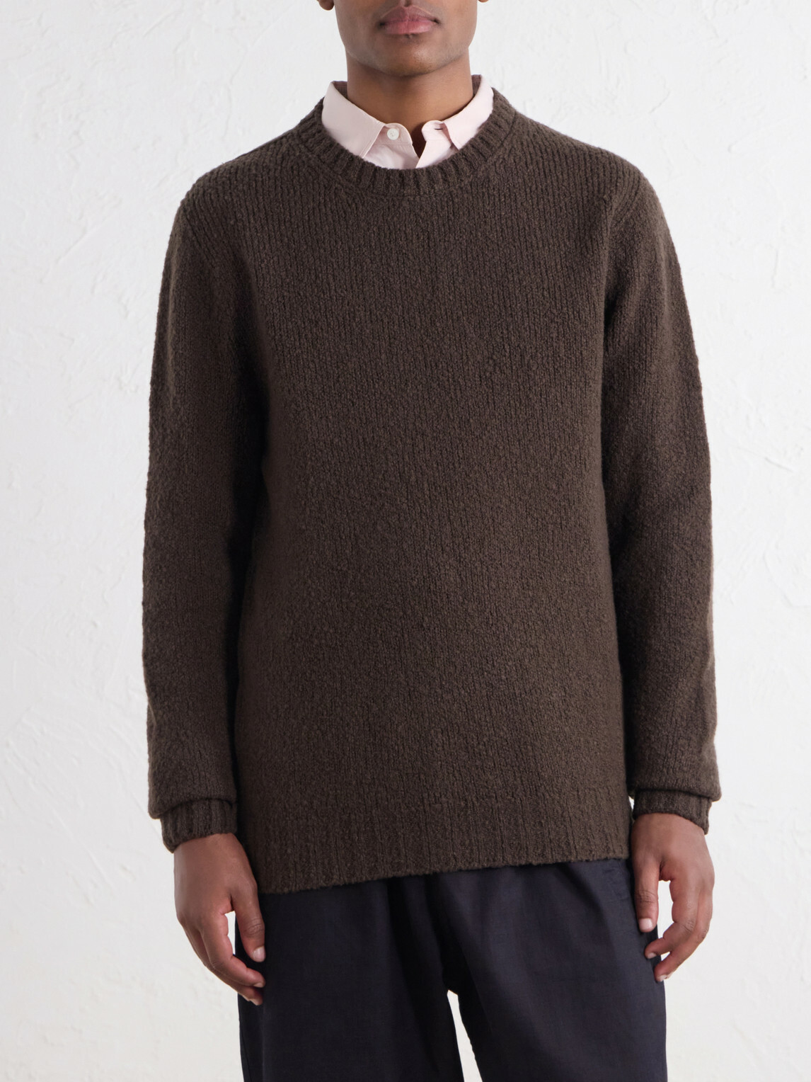 De Bonne Facture - Ribbed Wool Sweater - Brown