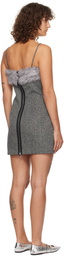 MSGM Gray Fleece Trim Minidress