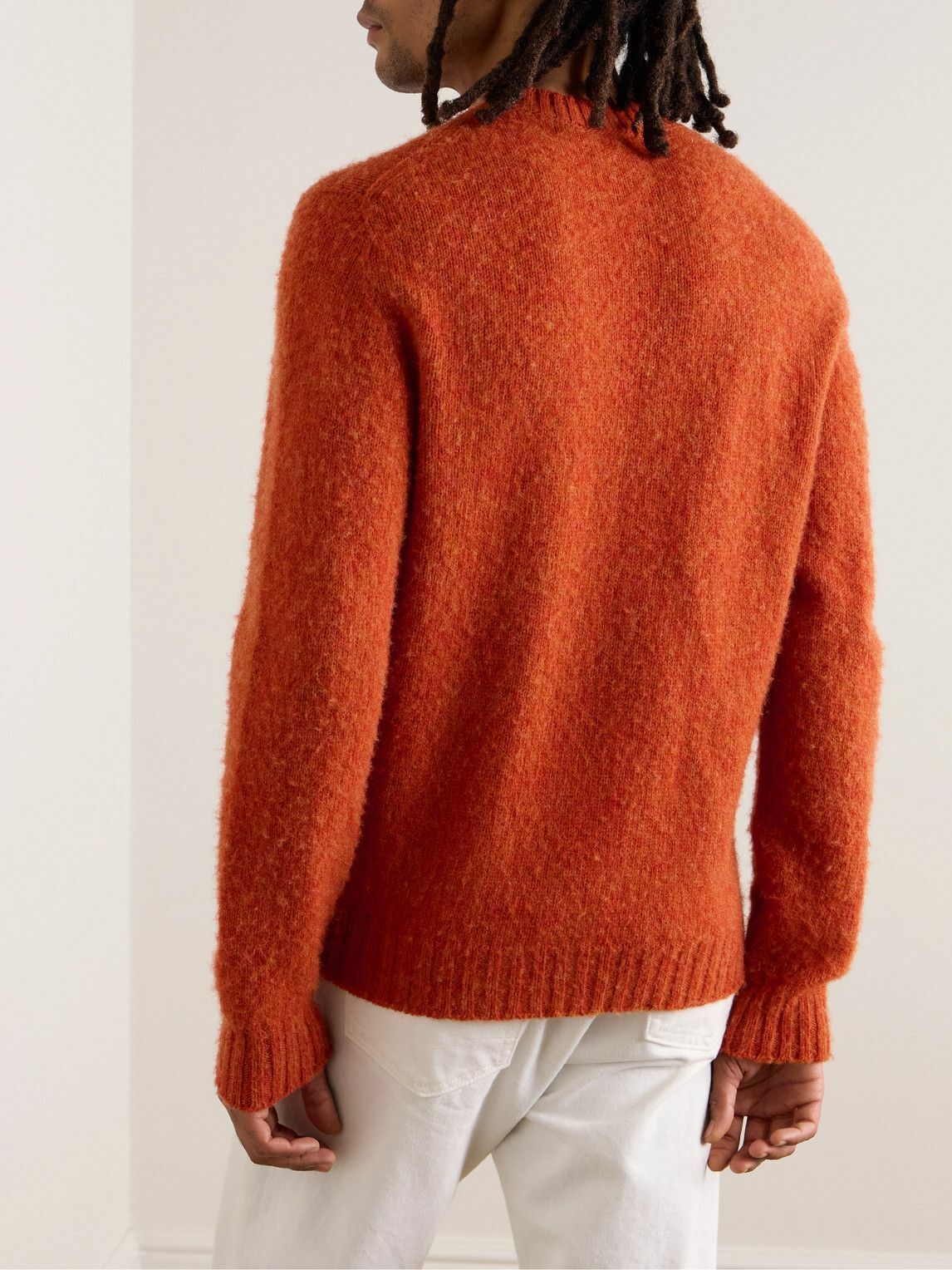 De Bonne Facture - Brushed-Wool Sweater - Orange