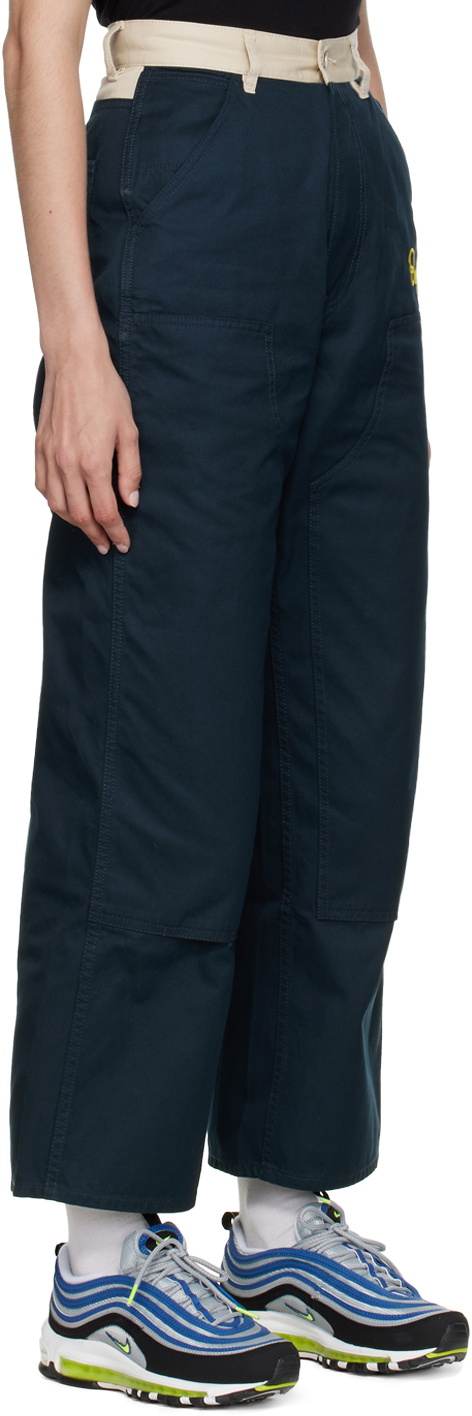 BAPE Navy Painter Trousers A Bathing Ape