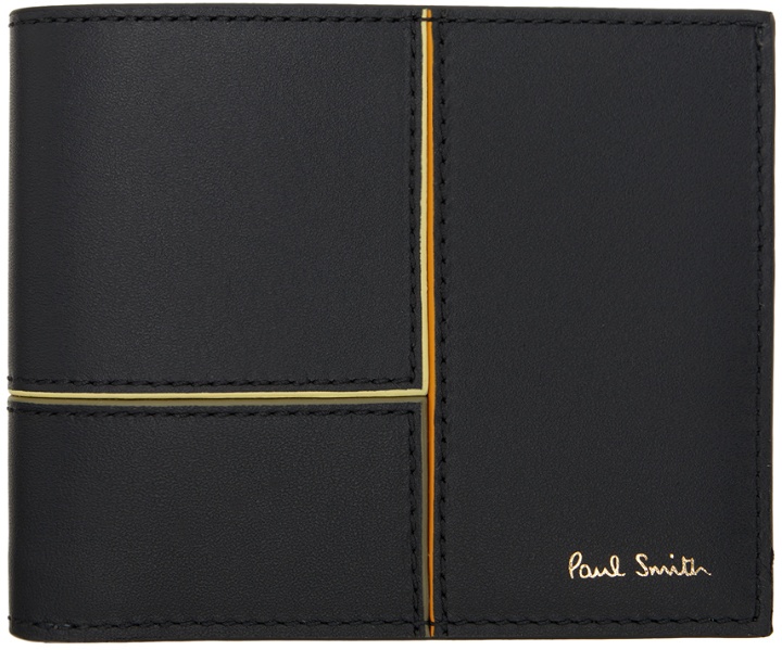 Photo: Paul Smith Black Paneled Leather Billfold Wallet