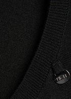 High On Set Asymmetric Wool-blend Jumper Black