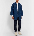Blue Blue Japan - Patchwork Embroidered Linen Jacket - Indigo