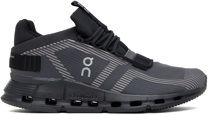 Photo: On Black & Gray Cloudnova Void Sneakers