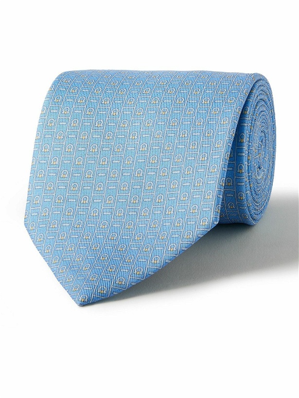 Photo: FERRAGAMO - 8cm Logo-Print Silk-Twill Tie