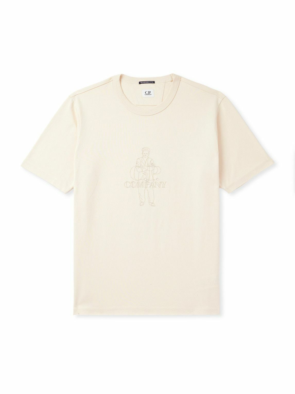 Tシャツ・カットソー C.P. COMPANY Men T-shirt Beige 18CMTS252A110094W 402 C.P. Company BEIGE COTTON T-SHIRT | REVERSIBLE