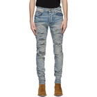 AMIRI Blue Bandana Thrash Jeans